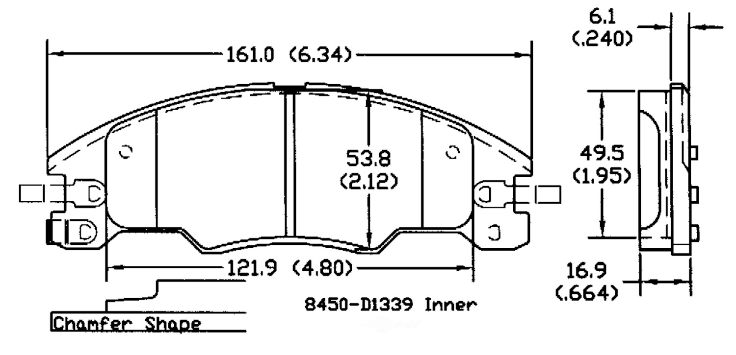 PSD1339C front power stop ceramic brake pads psd1339c 1