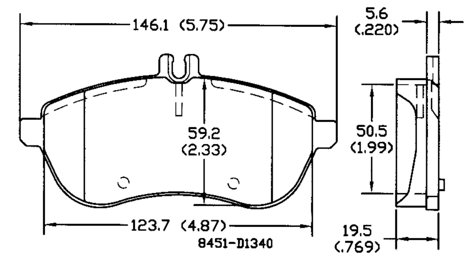 PSD1340C front power stop ceramic brake pads psd1340c 1