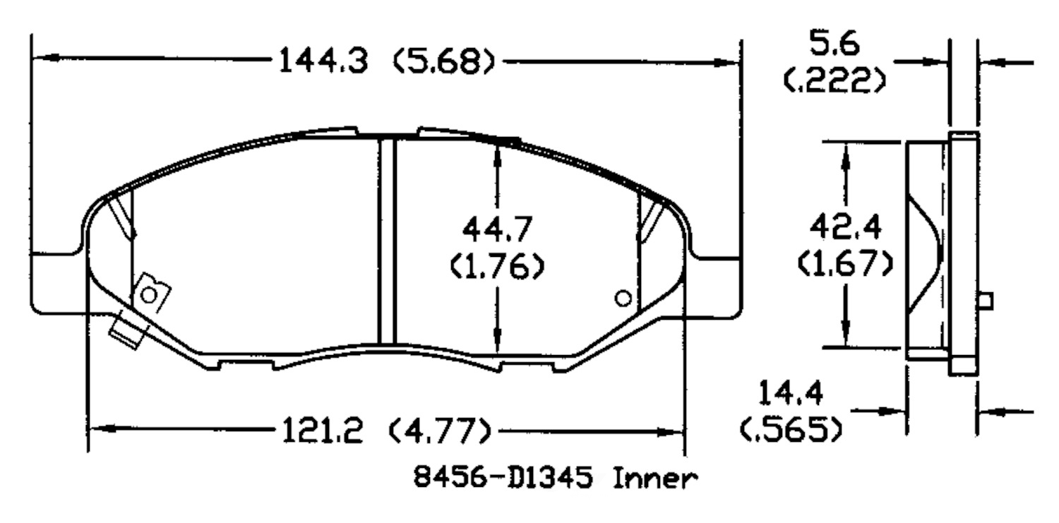 PSD1345C front power stop ceramic brake pads psd1345c 1