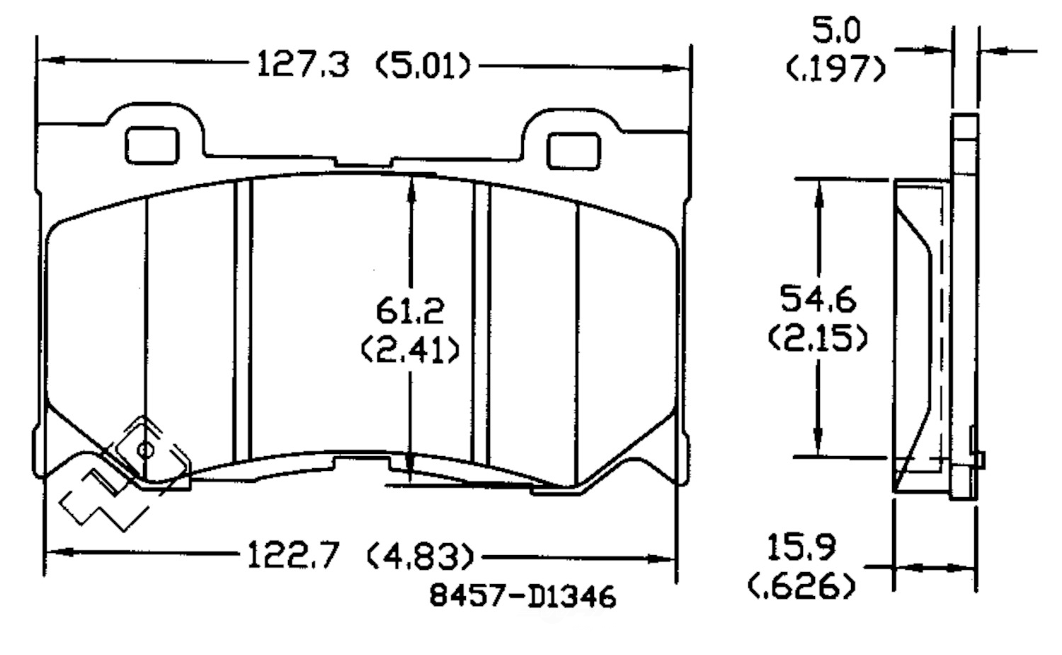PSD1346C front power stop ceramic brake pads psd1346c 1