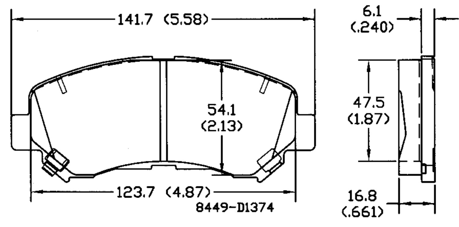 PSD1374C front power stop ceramic brake pads psd1374c 1