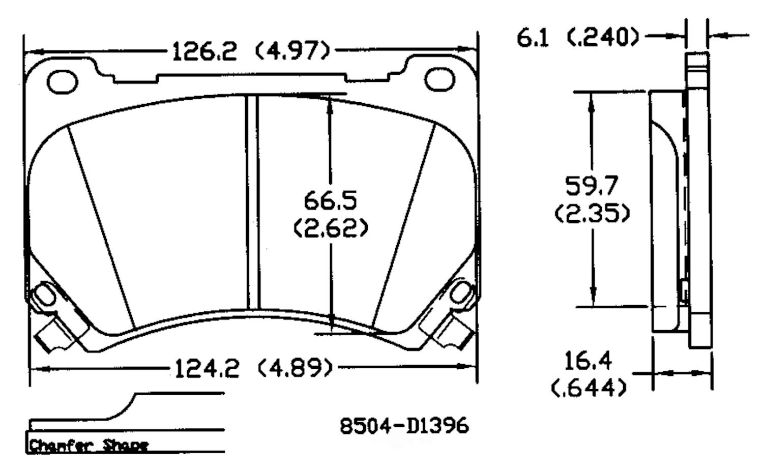 PSD1396C front power stop ceramic brake pads psd1396c 1