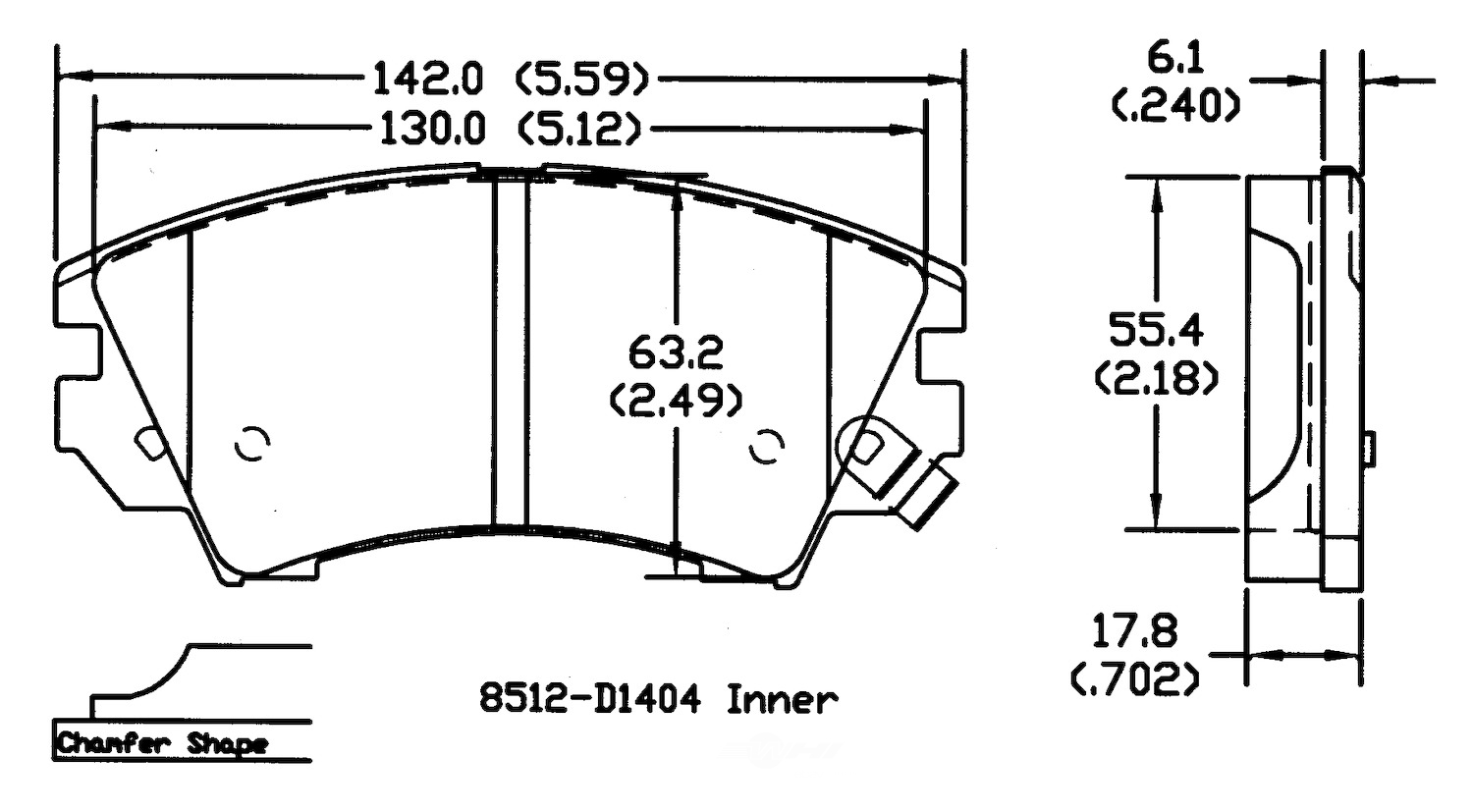 PSD1404C front power stop ceramic brake pads psd1404c 1