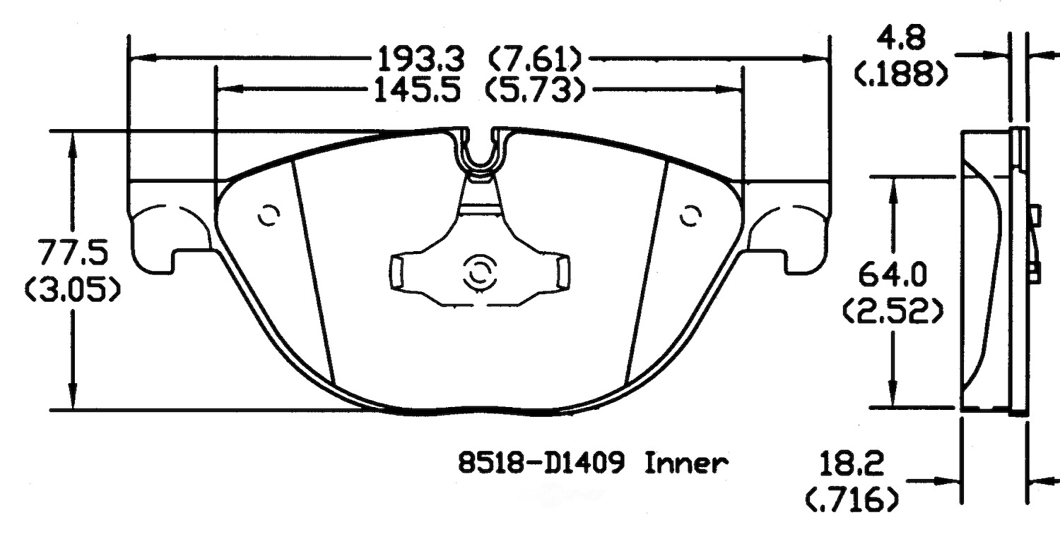 PSD1409M front power stop semi metallic brake pads psd1409m 1