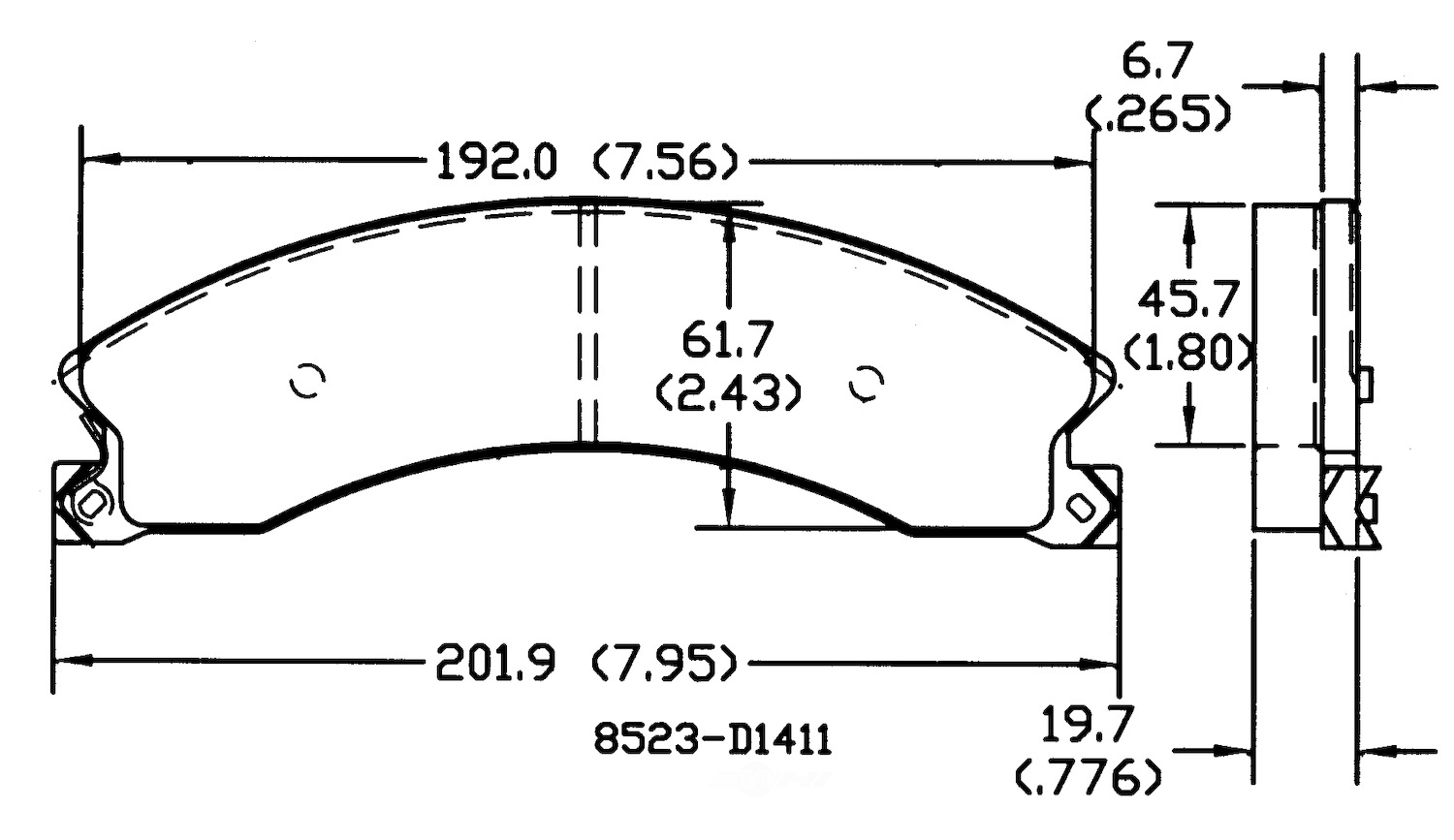 PSD1411C front power stop ceramic brake pads psd1411c 1
