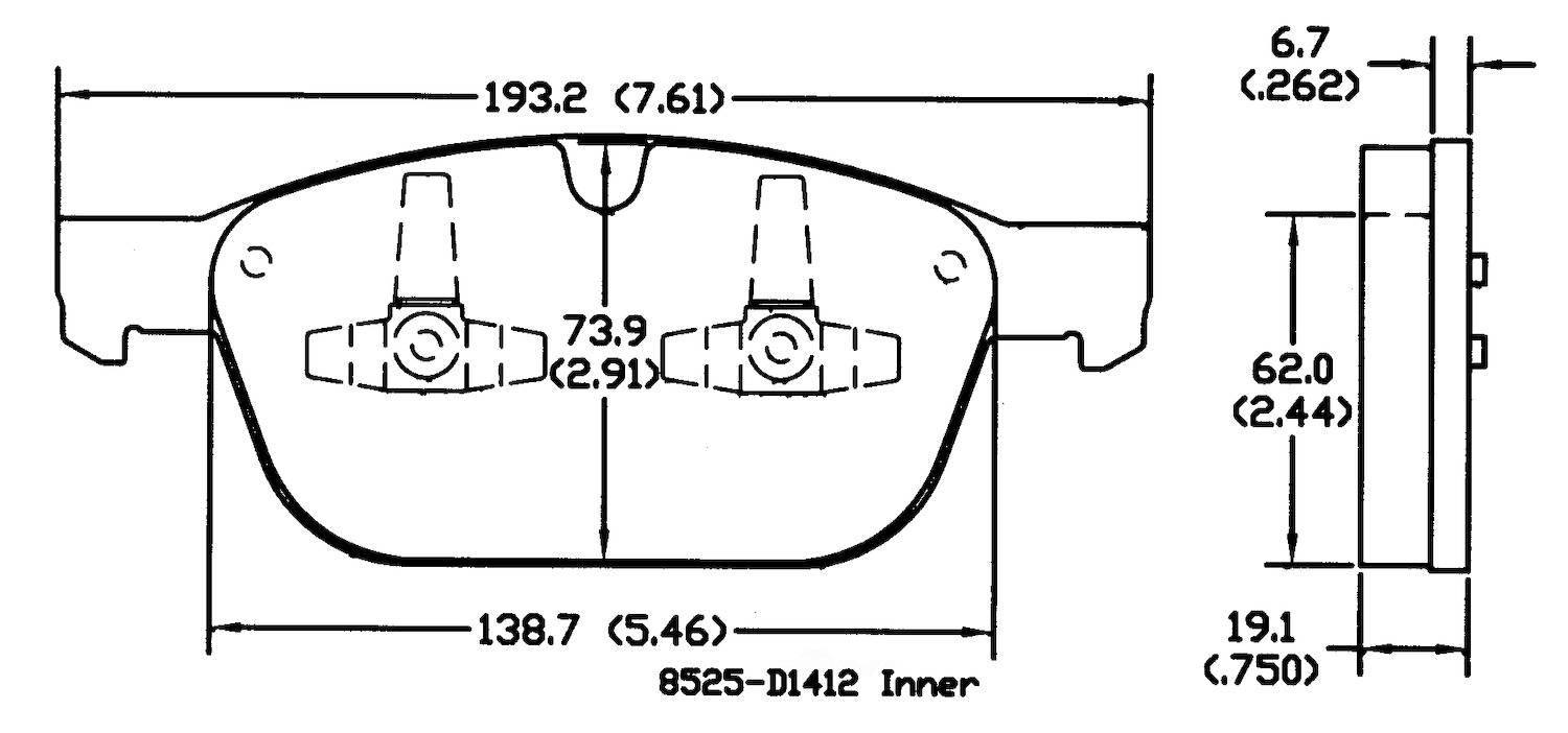 PSD1412C front power stop ceramic brake pads psd1412c 1