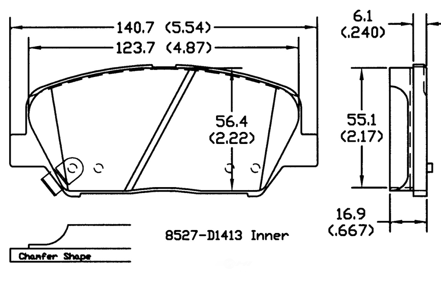 PSD1413C front power stop ceramic brake pads psd1413c 1