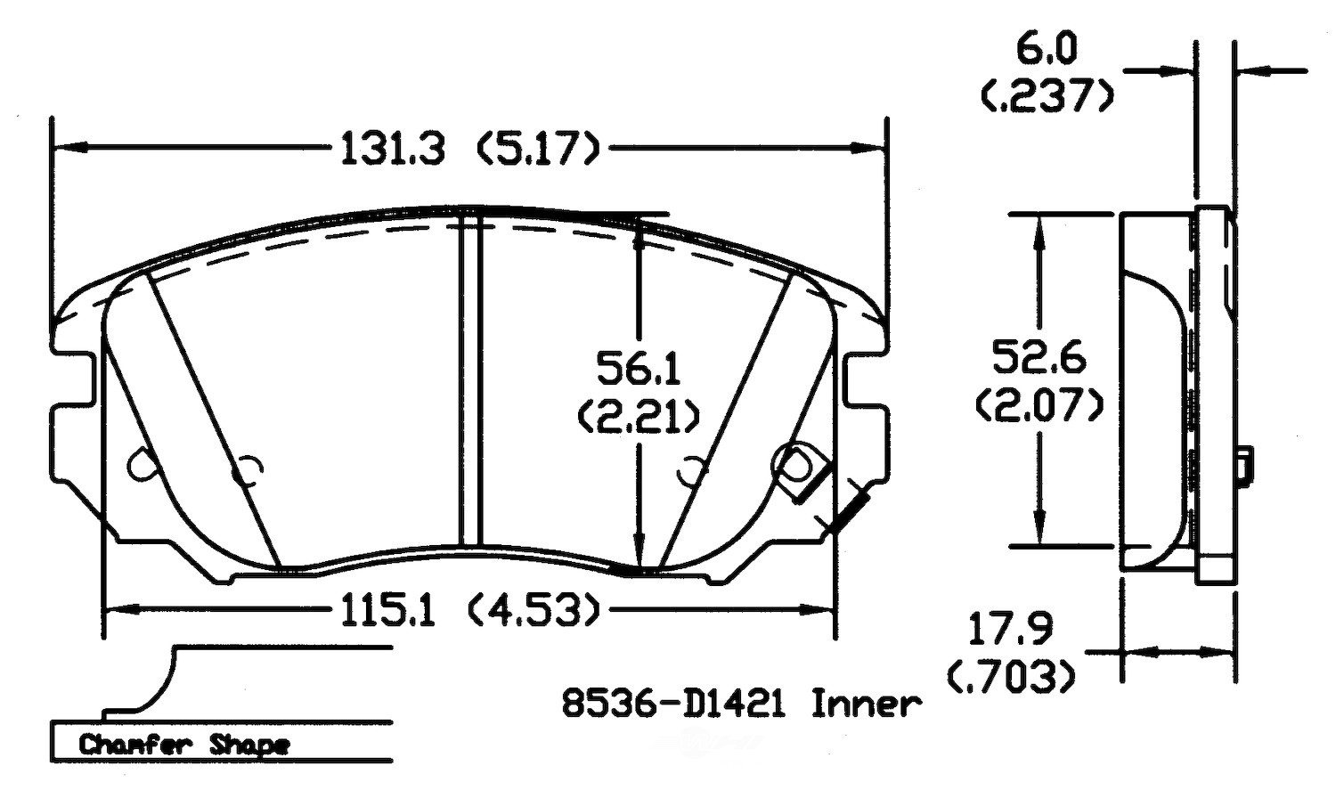 PSD1421C front power stop ceramic brake pads psd1421c 1