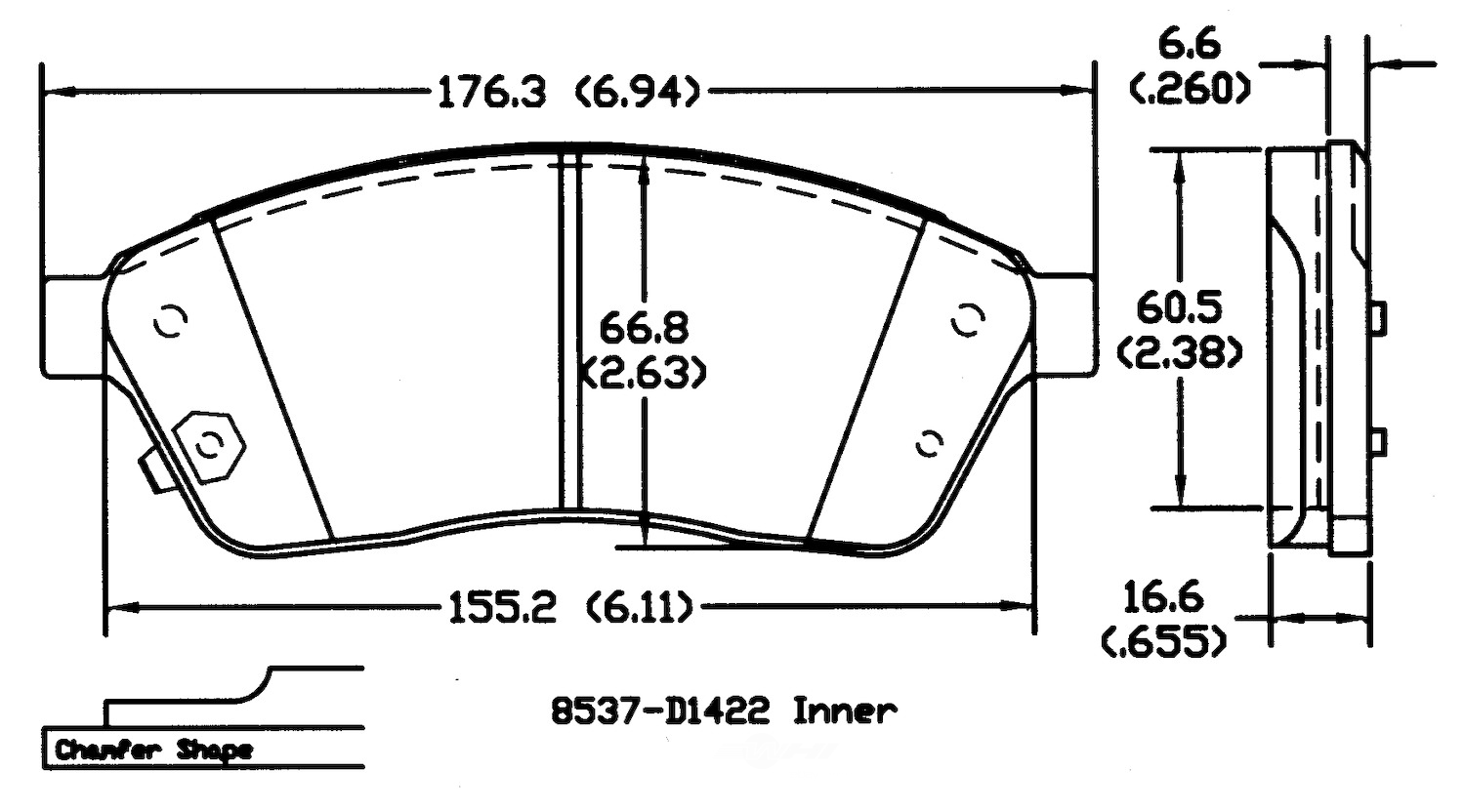 PSD1422C front power stop ceramic brake pads psd1422c 1