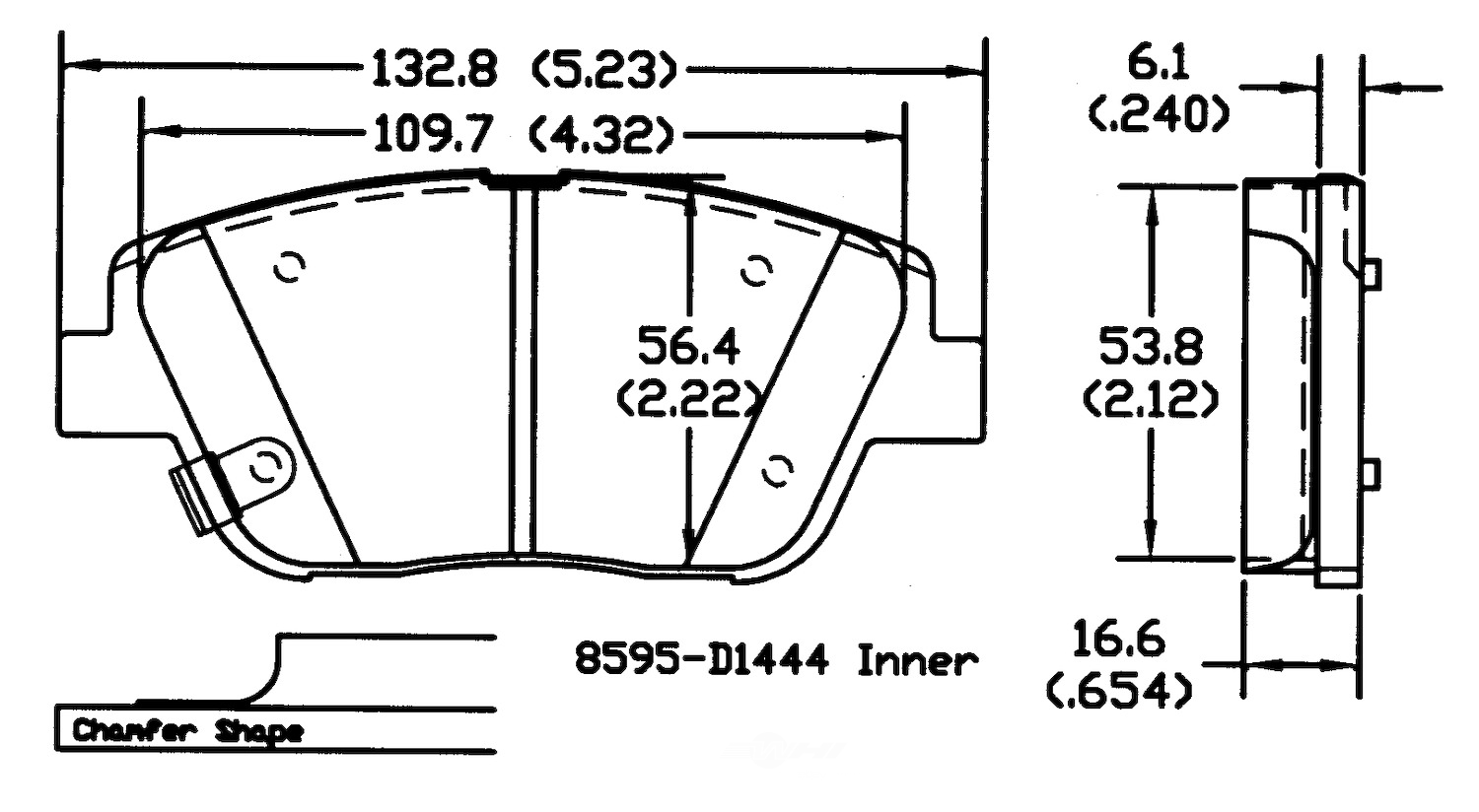PSD1444C front power stop ceramic brake pads psd1444c 1