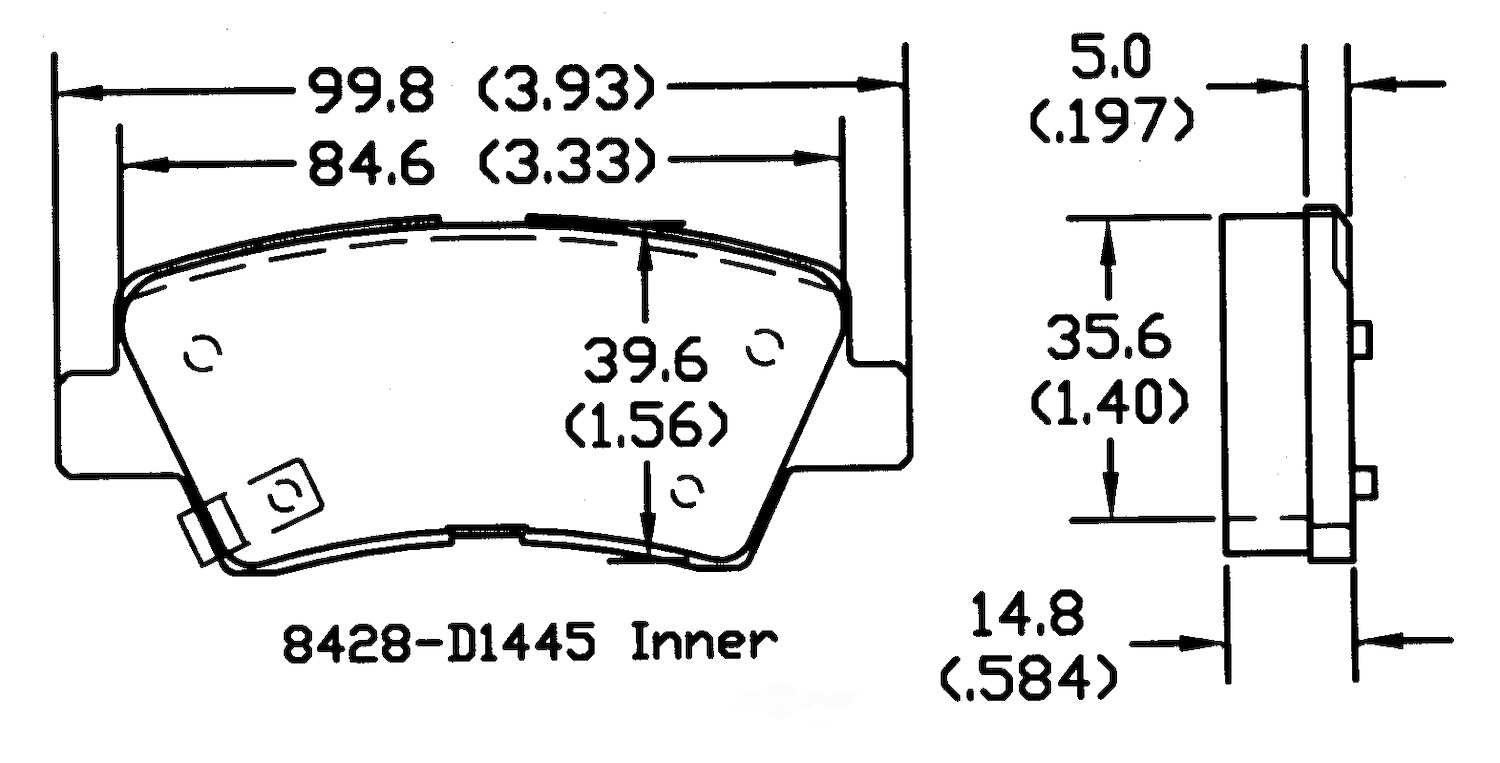 PSD1445C front power stop ceramic brake pads psd1445c 1