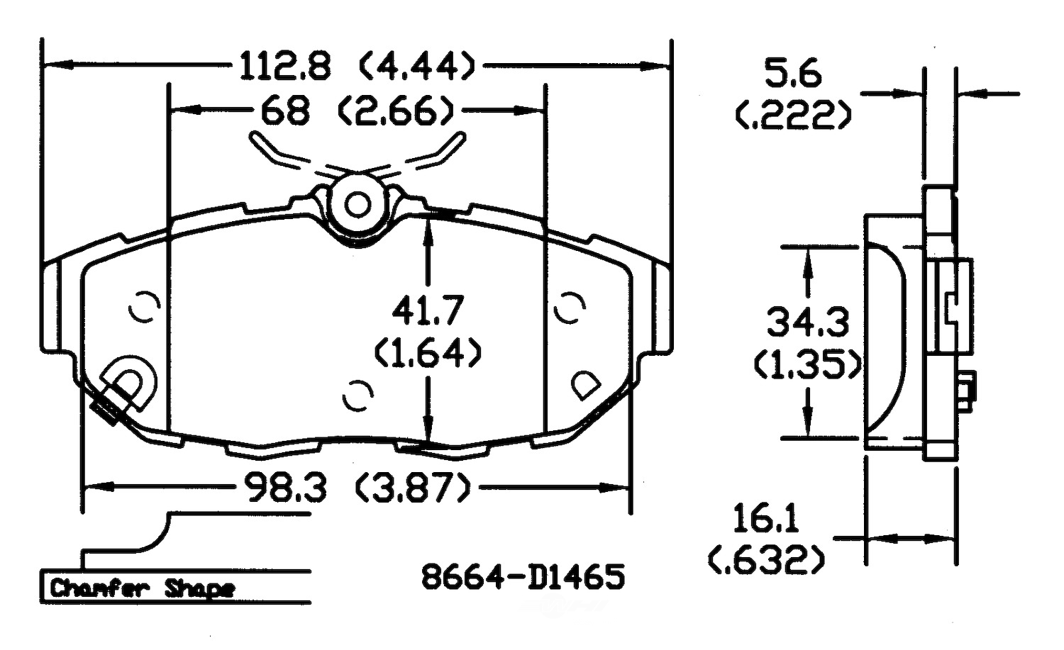 PSD1465C avanti ford rear power stop ceramic brake pads psd1465c 2005 2014 1
