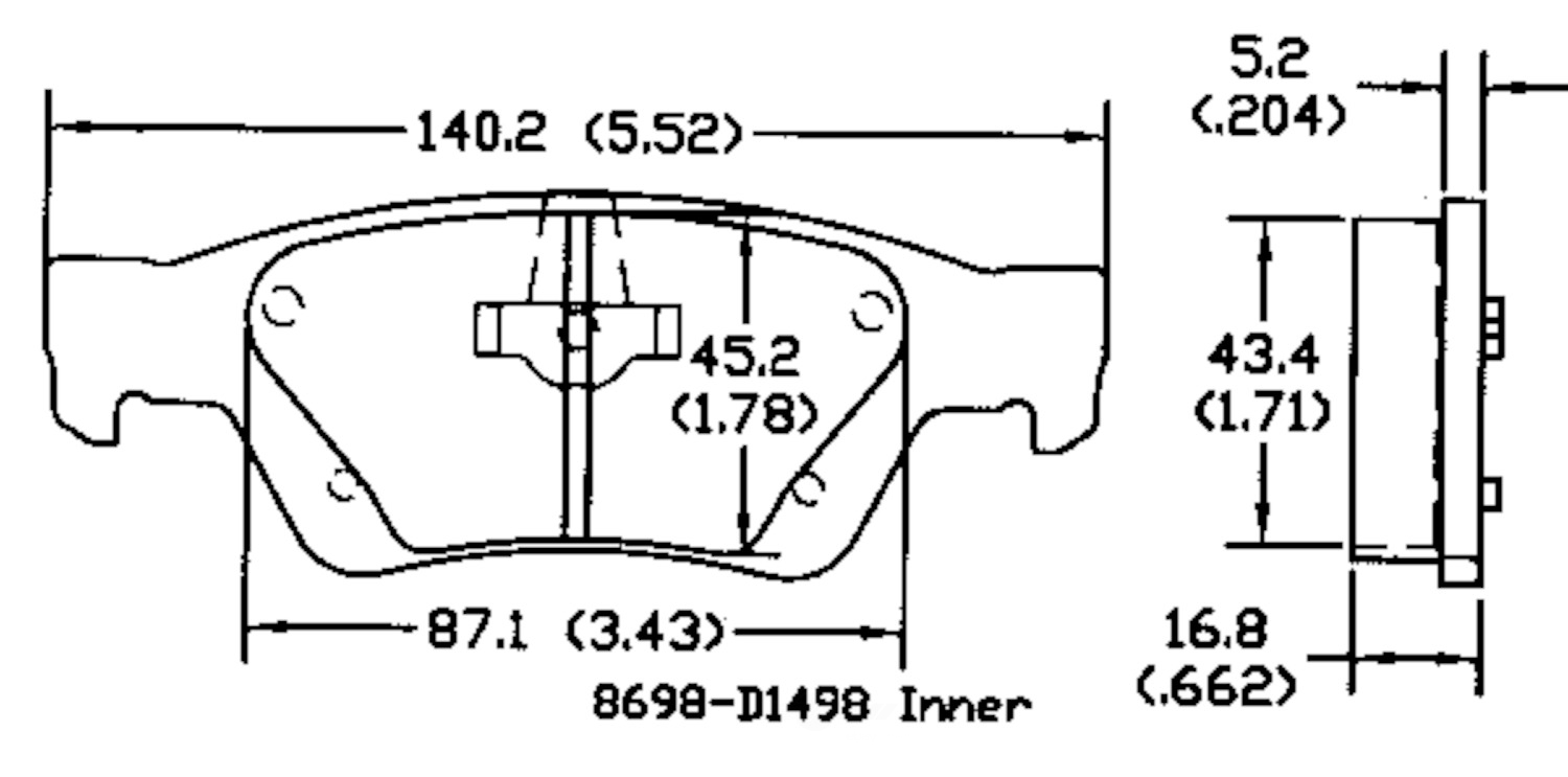PSD1498C dodge jeep rear power stop ceramic brake pads psd1498c 2011 2024 1