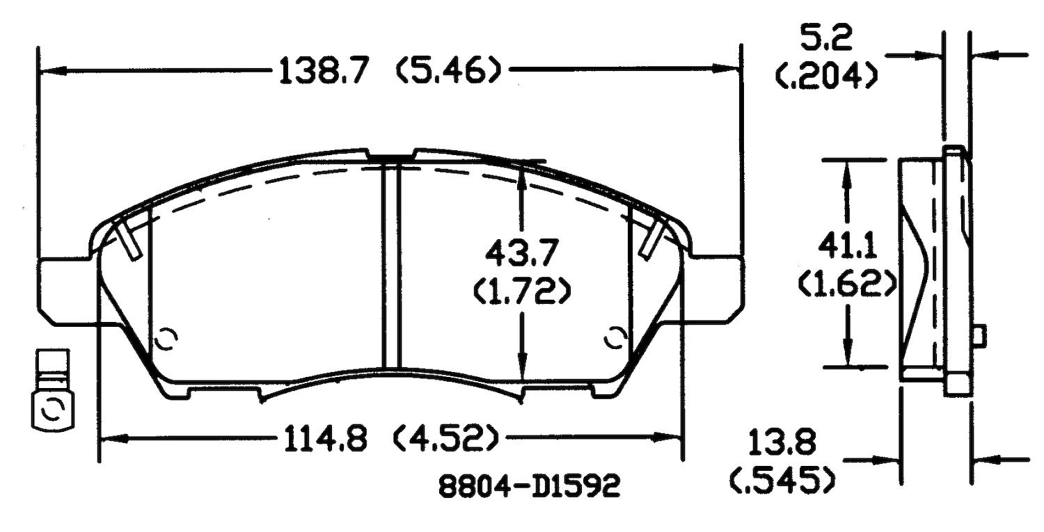 PSD1592C nissan toyota front power stop ceramic brake pads psd1592c 2012 2024 1