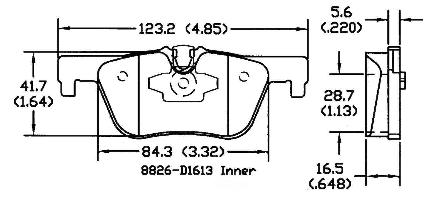 PSD1613M bmw rear power stop semi metallic brake pads psd1613m 2012 2021 1