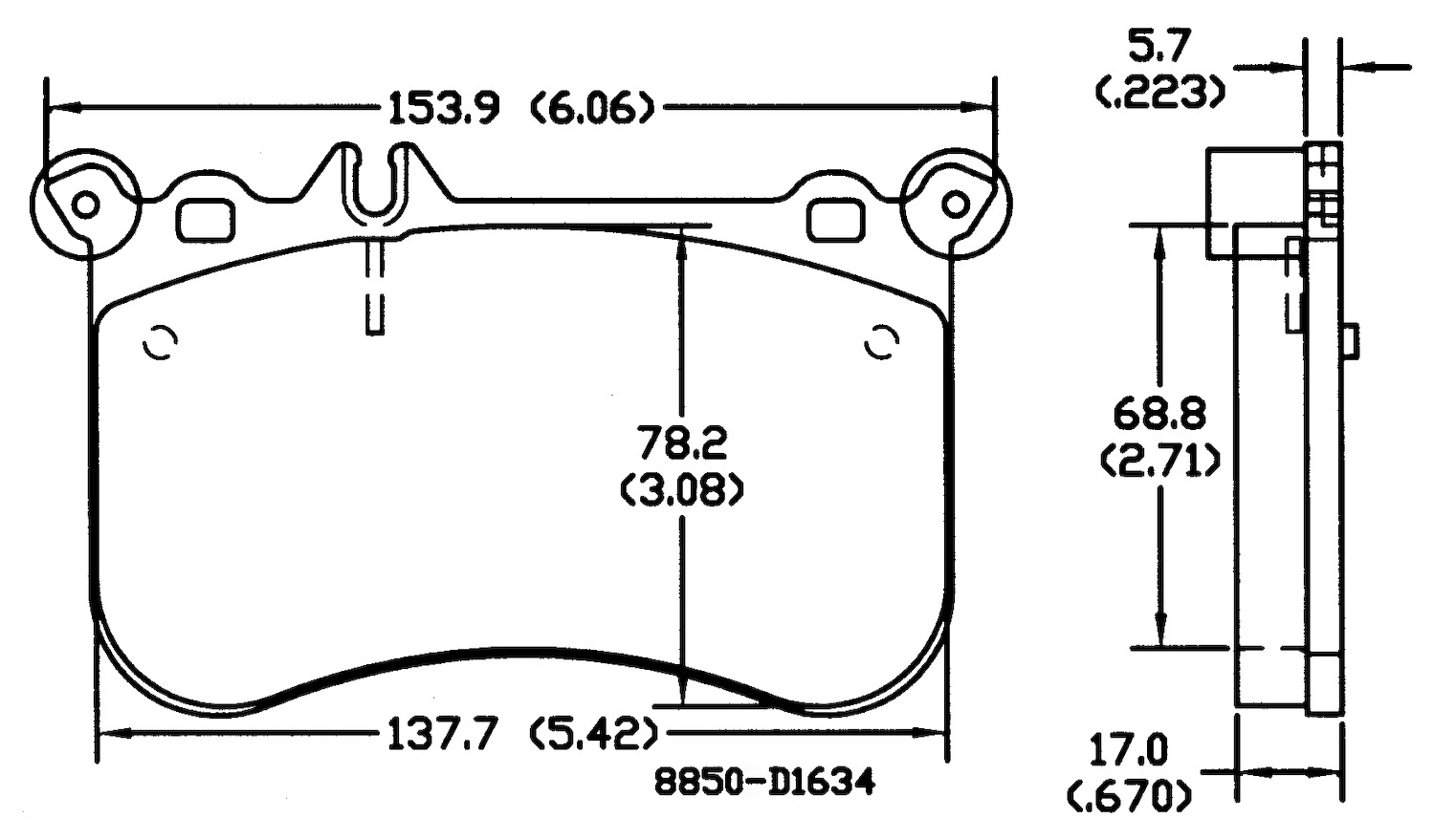 PSD1634M mercedes benz front power stop semi metallic brake pads psd1634m 2011 2020 1