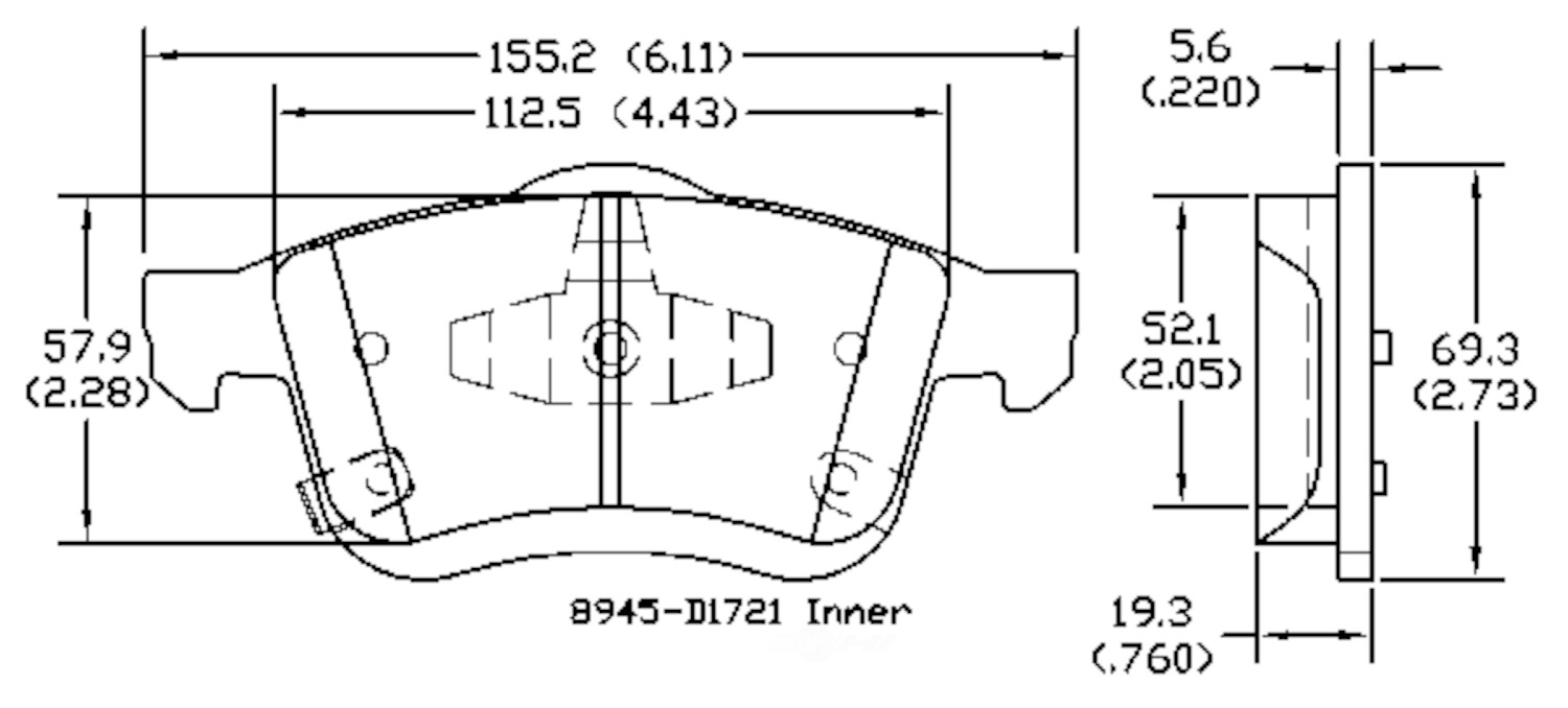 PSD1721M fiat front power stop semi metallic brake pads psd1721m 2014 2020 1