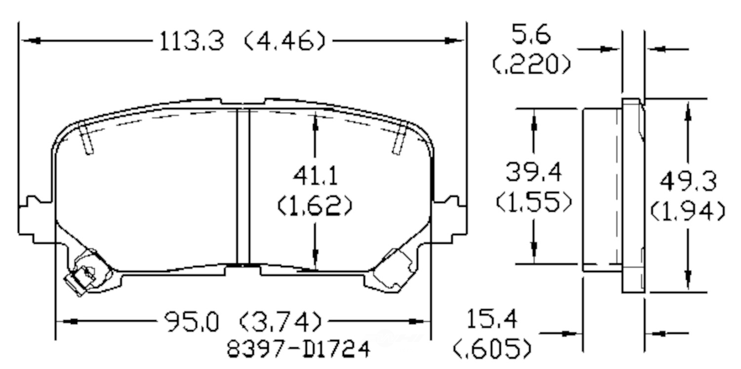 PSD1724C acura honda rear power stop ceramic brake pads psd1724c 2014 2025 1