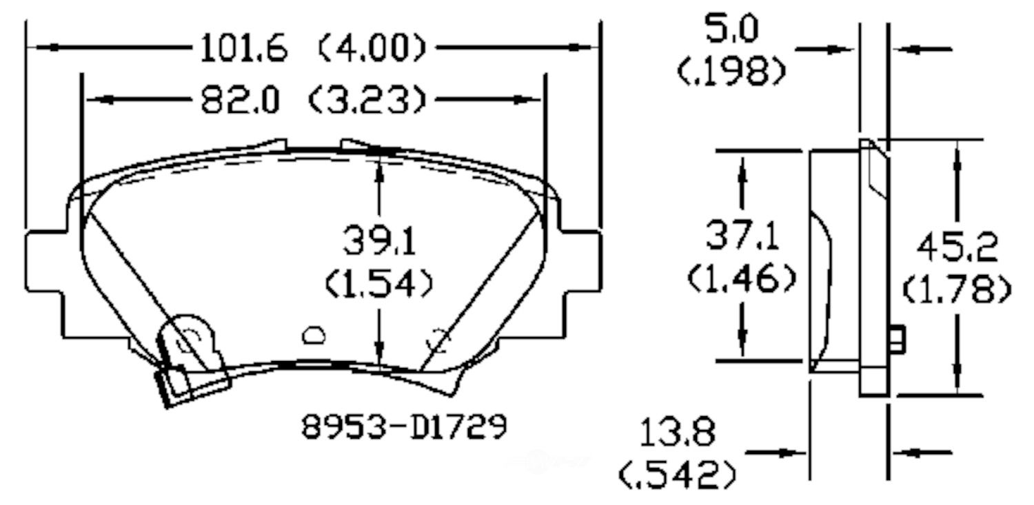 PSD1729C mazda rear power stop ceramic brake pads psd1729c 2014 2018 1