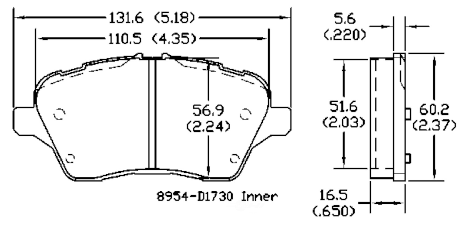 PSD1730C ford front power stop ceramic brake pads psd1730c 2014 2023 1