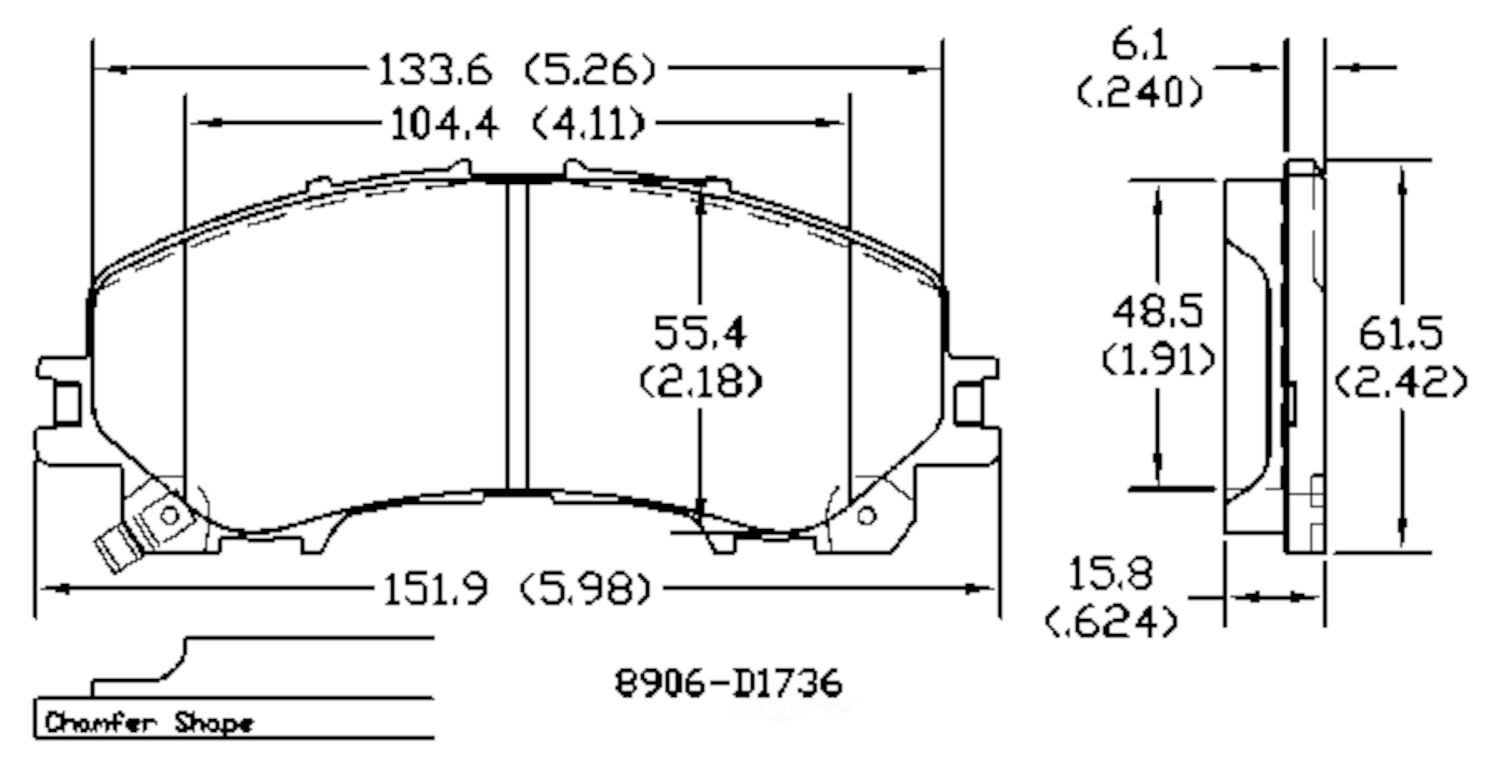 PSD1736C infiniti nissan front power stop ceramic brake pads psd1736c 2014 2025 1