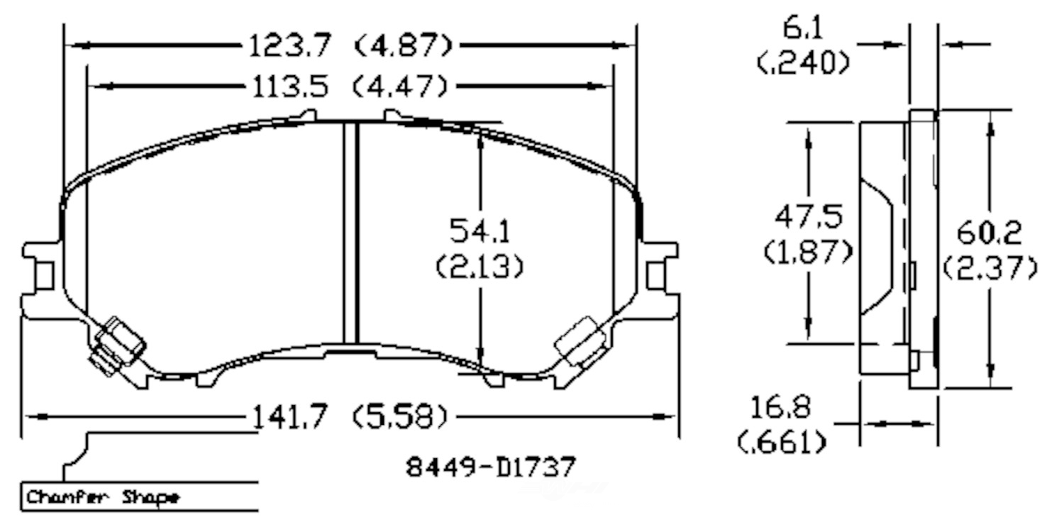 PSD1737C nissan renault front power stop ceramic brake pads psd1737c 2014 2022 1