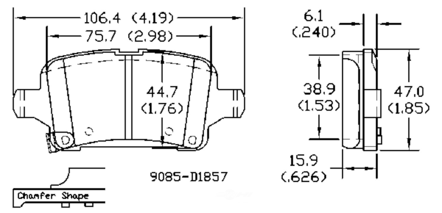 PSD1857C chevrolet rear power stop ceramic brake pads psd1857c 2016 2023 1