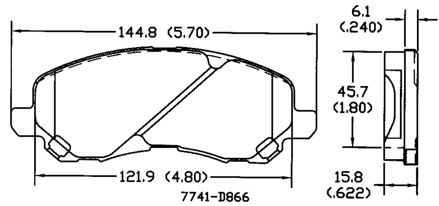 PSD866C front power stop ceramic brake pads psd866c 1
