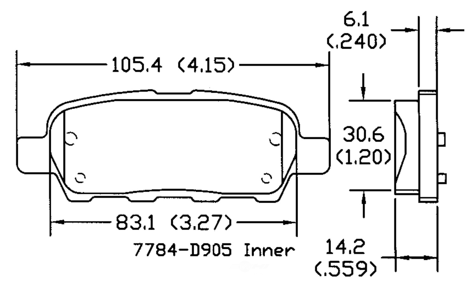 PSD905C infiniti nissan renault suzuki rear power stop ceramic brake pads psd905c 2002 2 1