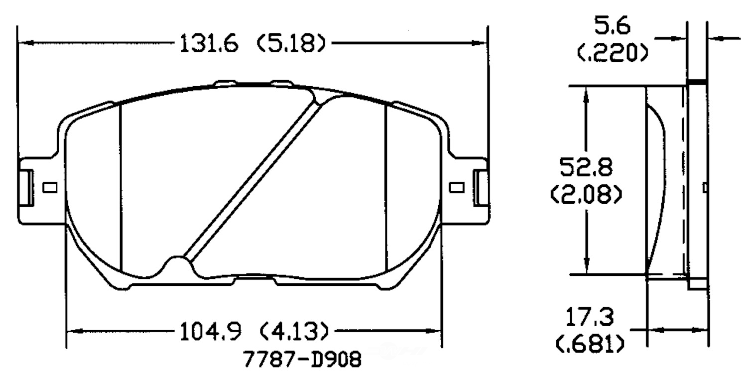 PSD908C lexus toyota front power stop ceramic brake pads psd908c 2002 2015 1