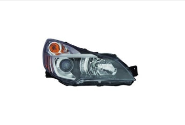 SUBARU LEGACY 2010-2014 — HALOGEN HEADLIGHT RH; BLACK BEZEL; OUTBACK/LEGACY 2013-2014