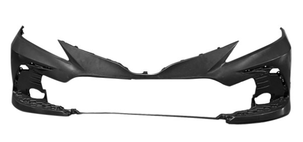 TOYOTA CAMRY 2018-2024 — FRONT BUMPER PRIMED; W/O SENSOR; FOR LE/XLE; CAMRY/HYB 2021-2024