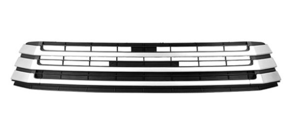 TOYOTA HIGHLANDER 2014-2019 — FRONT LOWER GRILLE; SILVER; W/O CAMERA; FOR LE / XLE; HIGHLANDER/HYB 2017-2019