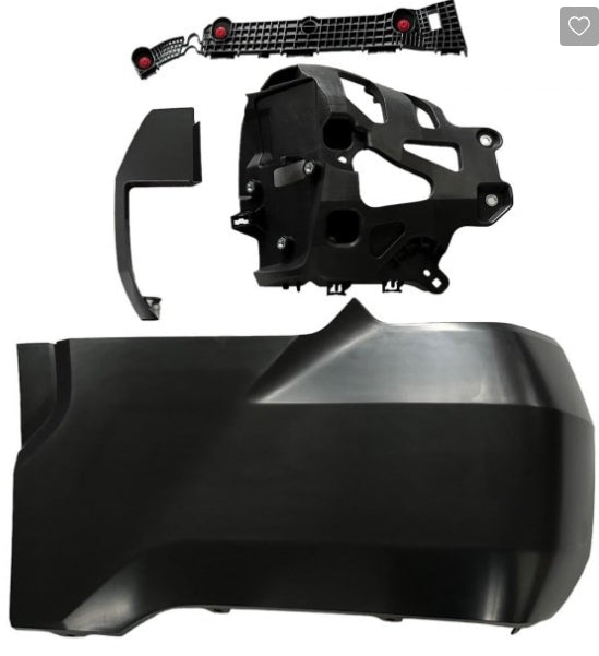 TOYOTA TUNDRA 2022-2025 — REAR BUMPER END ASS'Y LH; PRIMED; W/O SENSOR & WHEEL OPENING; 2022-2025