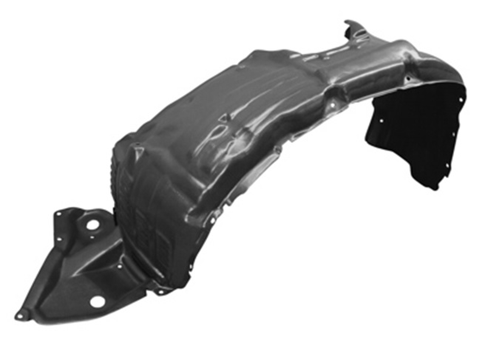 TO1248194 toyota highlander 2014 2019 front left fender liner 2 7l with extension sheet to 1