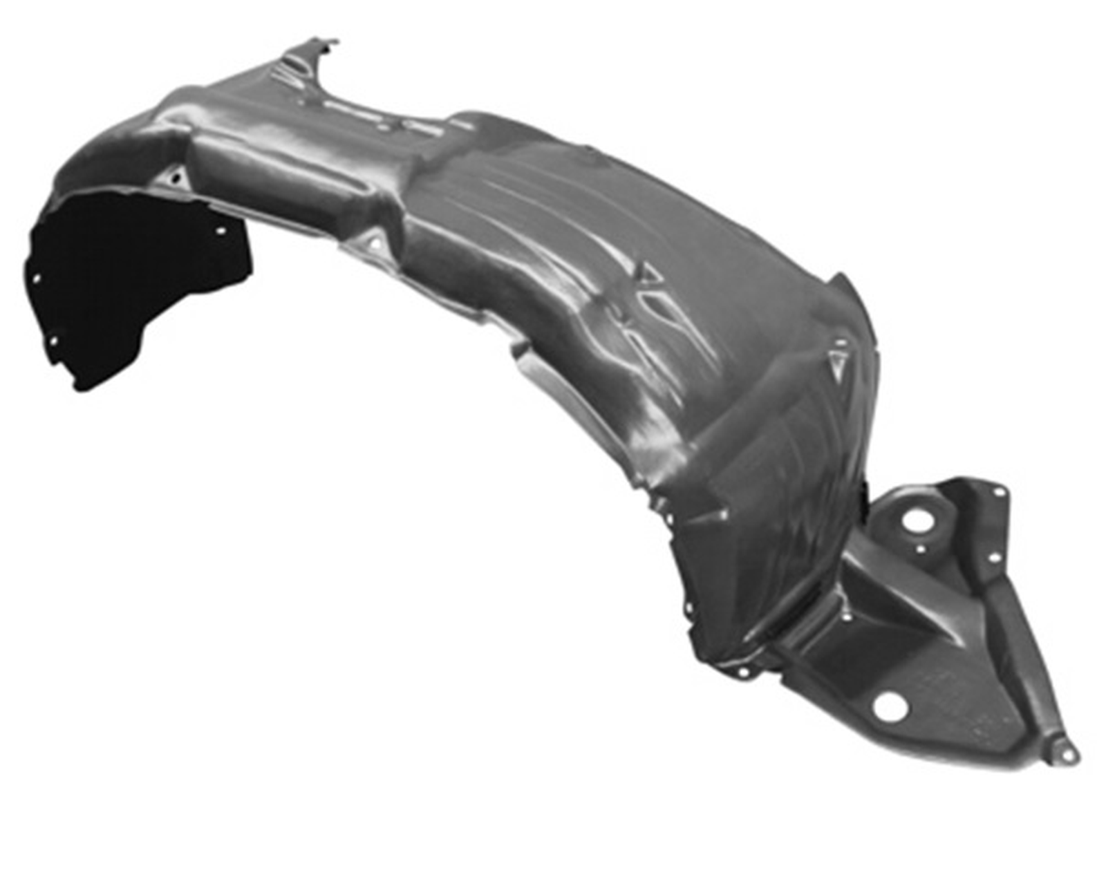 TO1249194 toyota highlander 2014 2019 front right fender liner 2 7l with extension sheet t 1