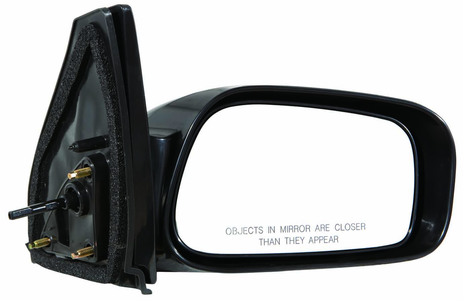TO1321206 toyota matrix 2003 2008 right side mirror manual non foldaway gloss black ptm to 1