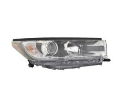 TOYOTA HIGHLANDER 2014-2019 — HALOGEN HEADLIGHT RH; CHROME BEZEL; W/ DRL; LIMITED; HIGHLANDER/HYBRID 2017-2018