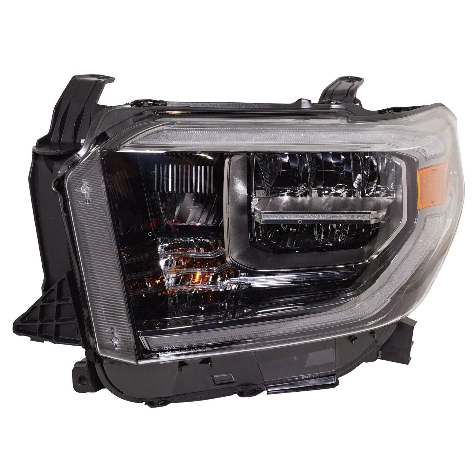 TO2502263 toyota tundra rwd 2018 2021 left headlight led drl with smoked lens hq to2502263 1