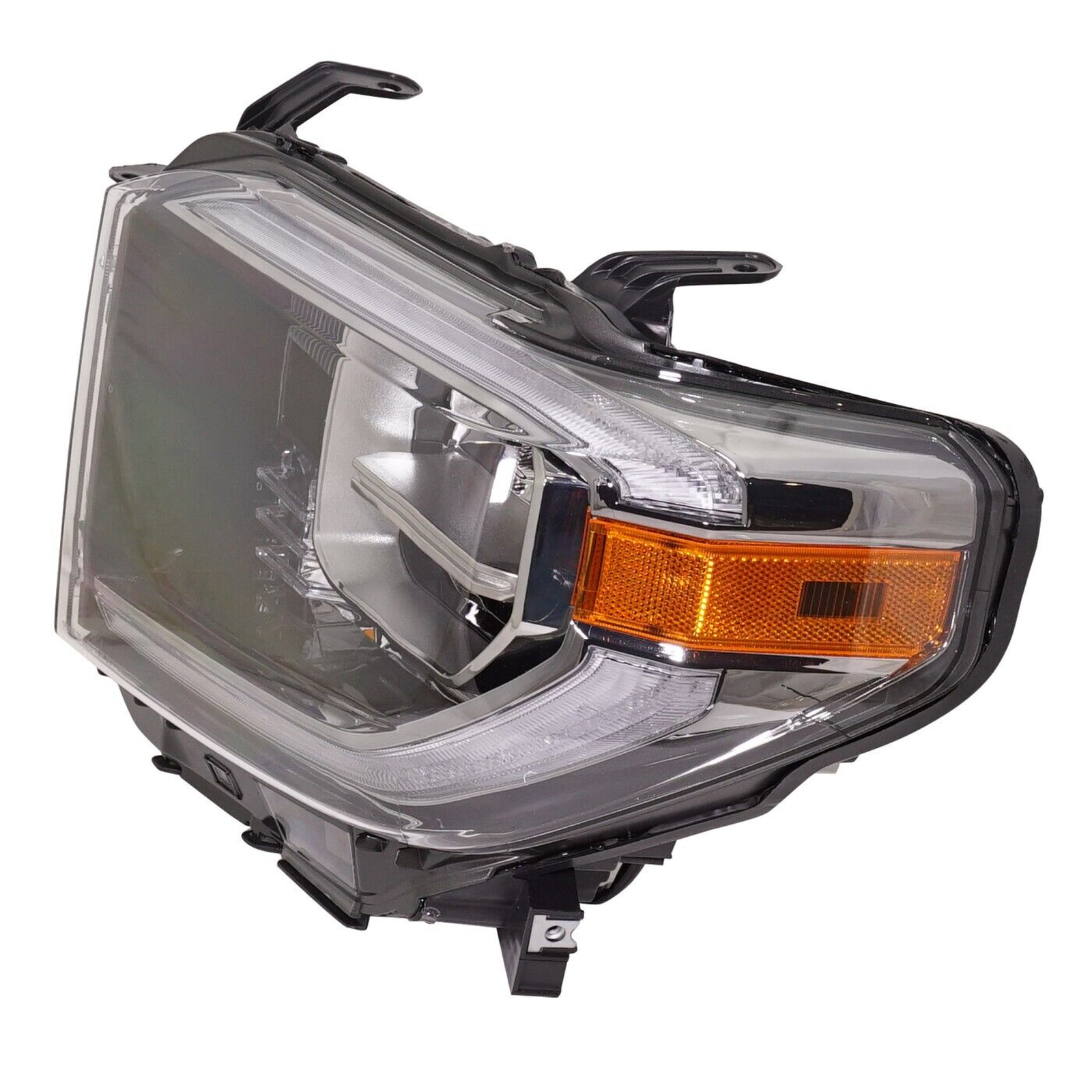 TO2502263 toyota tundra rwd 2018 2021 left headlight led drl with smoked lens hq to2502263 3