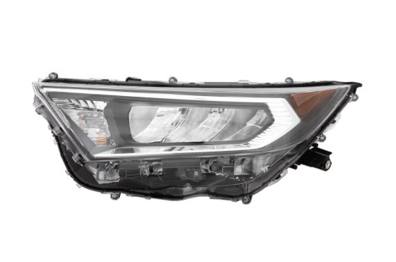 TOYOTA RAV4 2019-2025 — HEADLIGHT LH; CHROME; N-AMRICAN BUILT; W/O HYB; FOR ADVENT./LTD/TRAIL/TRD-XLE/XLE PREM. ; RAV4 19-25