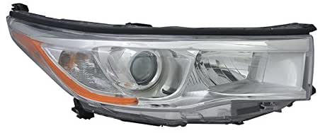 TOYOTA HIGHLANDER 2014-2019 — HEAD LAMP RH; BRIGHT CHROME-BEZEL; HIGHLANDER/ HYBRID 2014-2016