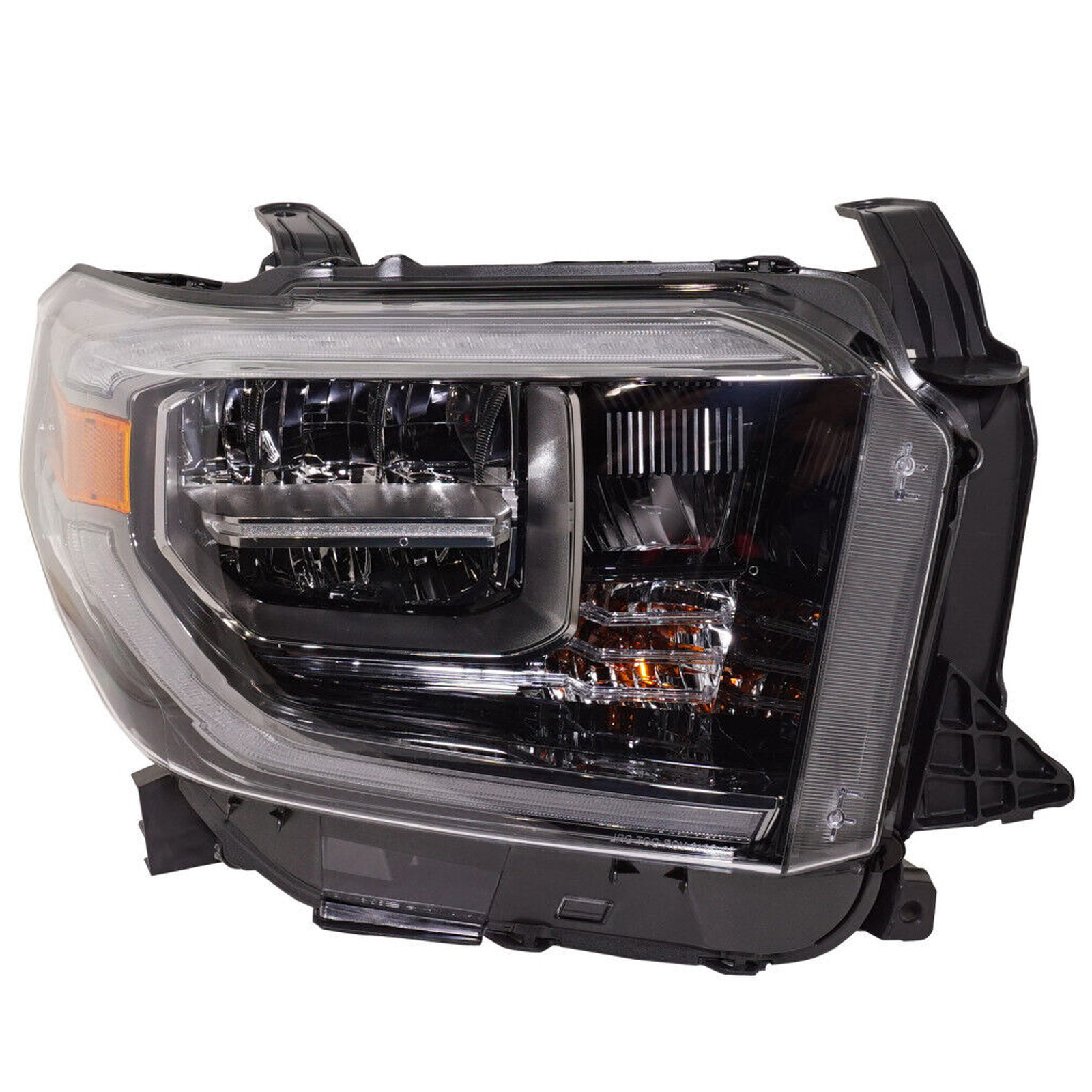 TO2503263 toyota tundra rwd 2018 2021 right headlight led drl with smoked lens hq to250326 1