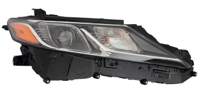 TOYOTA CAMRY 2018-2024 — BI-LED HEADLIGHT RH; N-AMERICA BUILT; FOR L & LE/HYB LE & SE/HYB SE; 2018