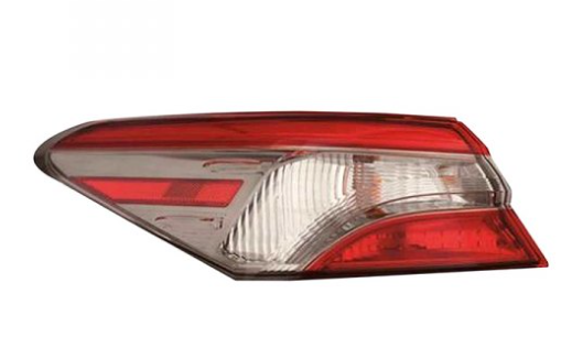 TOYOTA CAMRY 2018-2024 — OUTER TAIL LIGHT LH; US BUILT; SMOKED; FOR SE; CAMRY/HYB 2018-2020