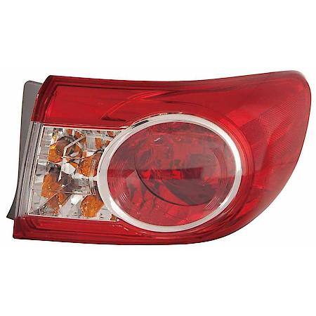 TOYOTA COROLLA 2009-2013 — TAIL LAMP RH; NORTH AMERICAN BUILT; SEDAN 2011-2013