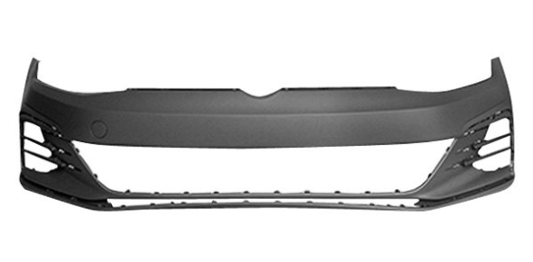 VOLKSWAGEN GTI 2010-2021 — FRONT BUMPER PRIMED; W/O SENSOR ADN WASHER HOLES; GTI (2010-) 2018-2021