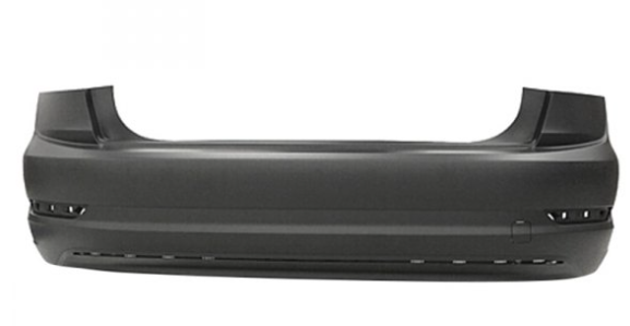 VOLKSWAGEN JETTA 2019-2025 — RR BUMPER; W/O SENSOR; JETTA 2019-2021 (EXC GLI/R-LINE/SEL PREMIUM )
