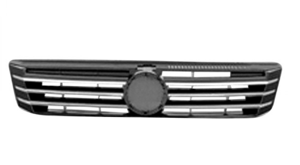 VOLKSWAGEN PASSAT 2012-2015 — GRILLE; PAINTED BLACK; W/ SIX CHROME MOLDING STRIPS; PASSAT 2012-2015