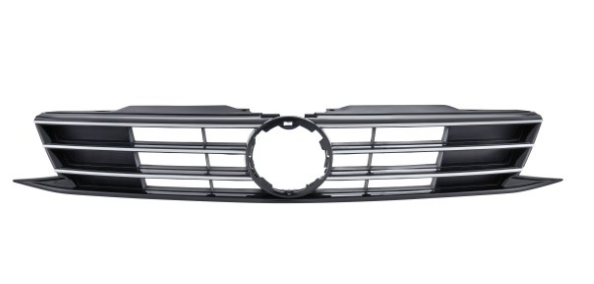 VOLKSWAGEN JETTA 2011-2018 — GRILLE; BLACK/CHROME MOLDING; W/O COLLISION WARNING; JETTA SEDAN 2015-2018 (EXCEPT GLI)